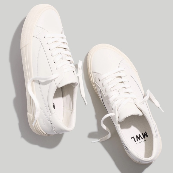 Madewell Shoes - New MADEWELL Size 7.5 Sidewalk Low-Top Sneakers in Pale Parchment